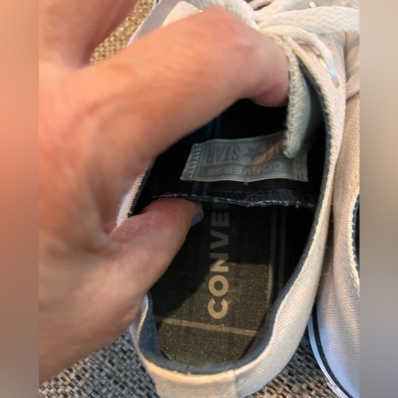 GRAY&WHITE Converse all star Chuck Taylor shoes size 8 double tongue EUC - Picture 15 of 16